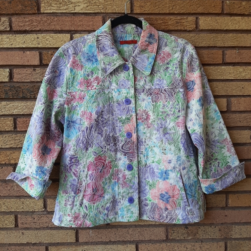Joni B. Pastel Floral Jacket